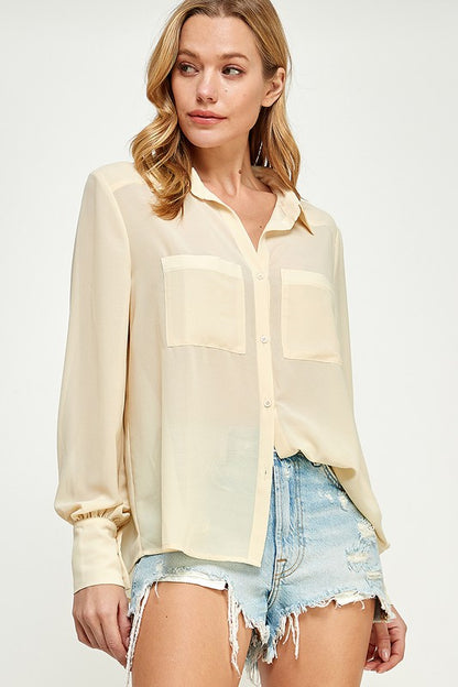 Here & Now Blouse- Pearl