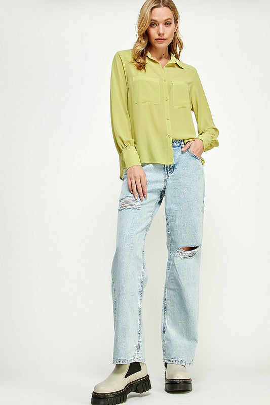 Here & Now Blouse- Green