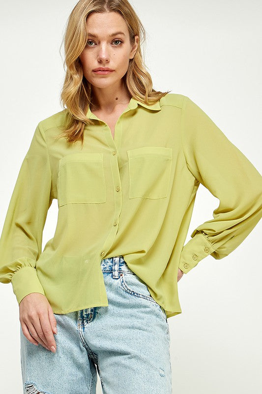 Here & Now Blouse- Green