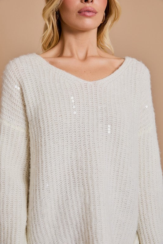 Snow Caps Twinkle Sweater