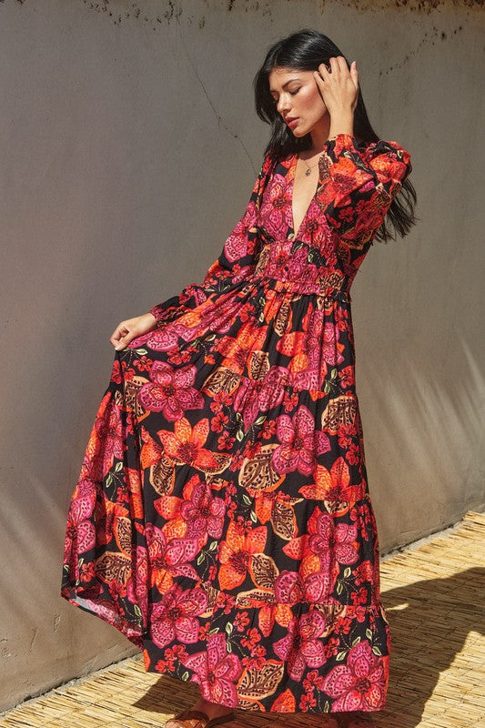 Botanical Passion Maxi Dress