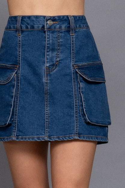 Go Getter Denim Skirt