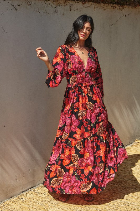 Botanical Passion Maxi Dress